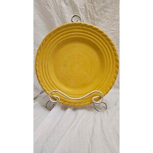 Vintage Artimino Tuscan Countryside Yellow Stoneware Handcrafted Dinner Plate -